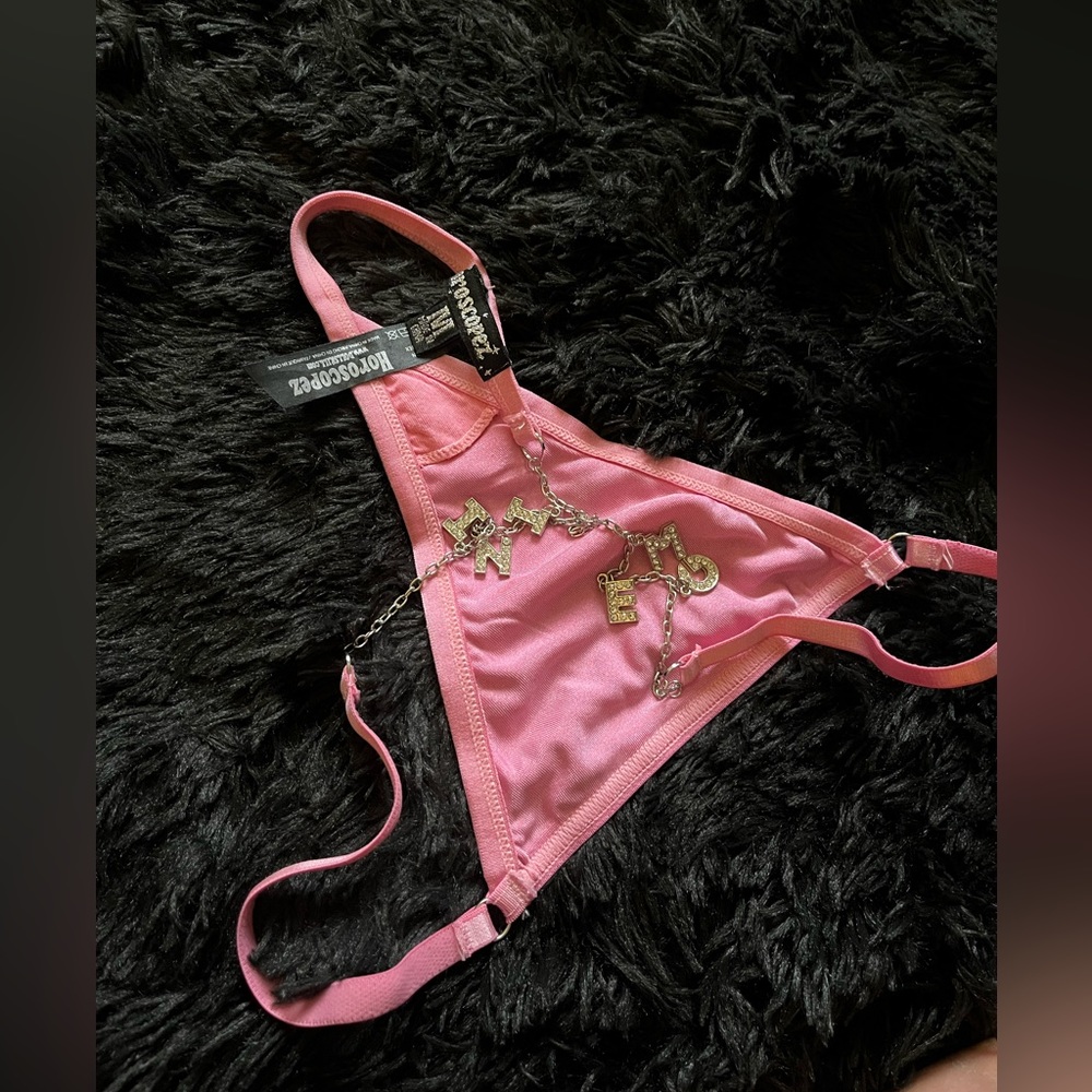 Gemini Rhinestone Thong Panty